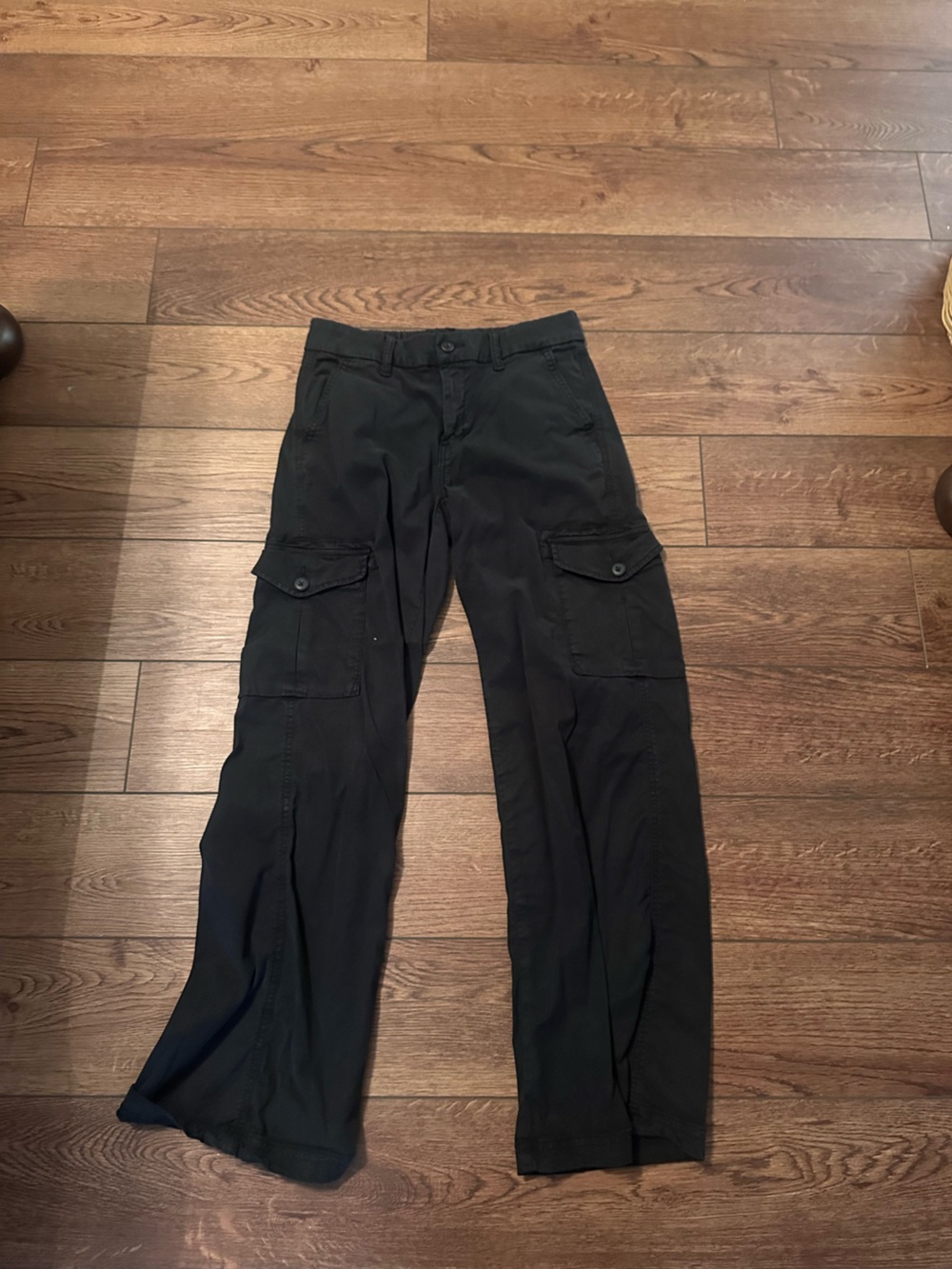 American Eagle Outfitters Black Wide Leg Cargo Pants